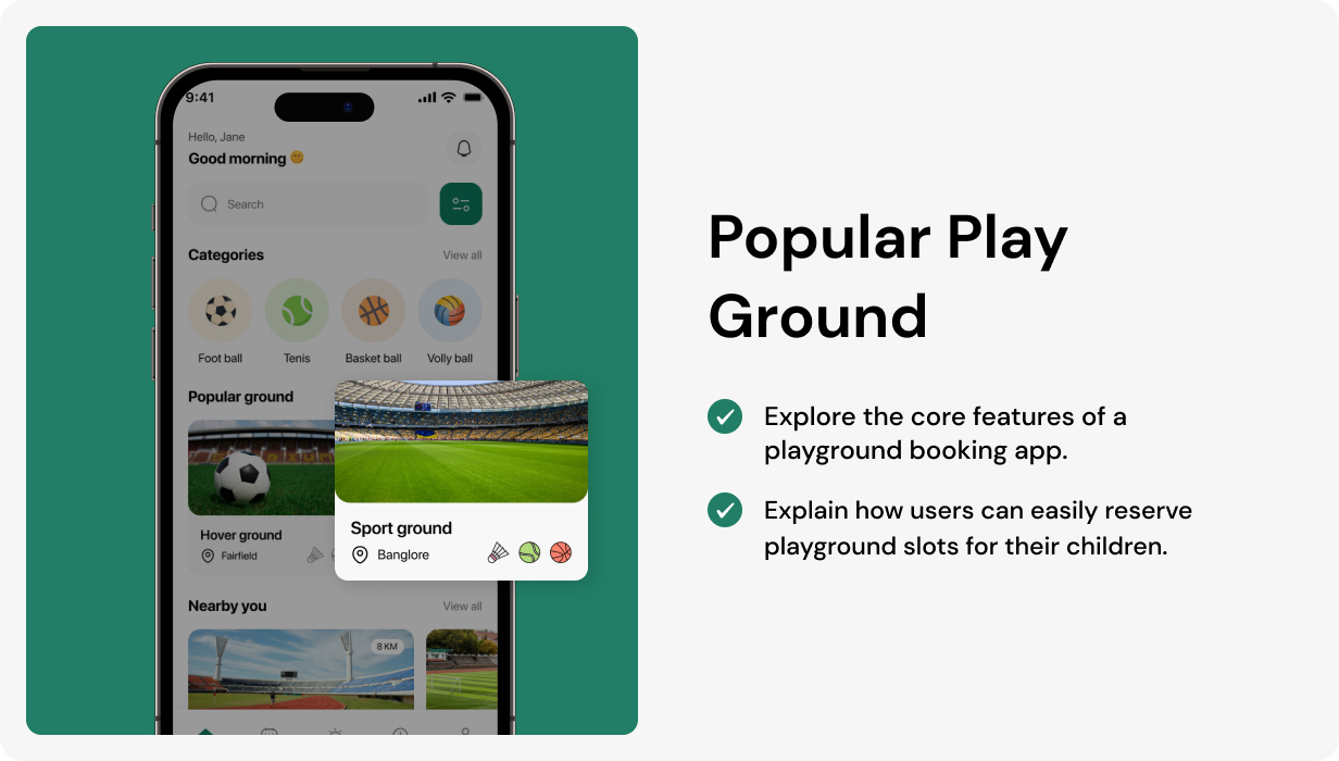 BookSpot UI Template v1.0 - Play Ground Booking App