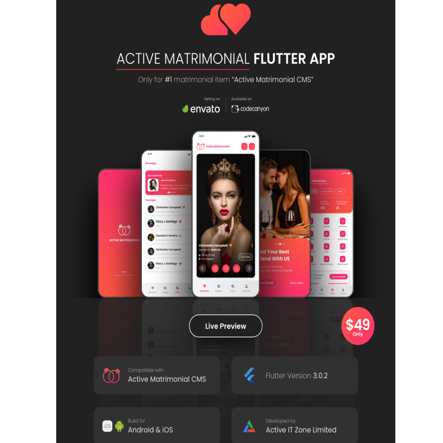 Active Matrimonial Flutter App
